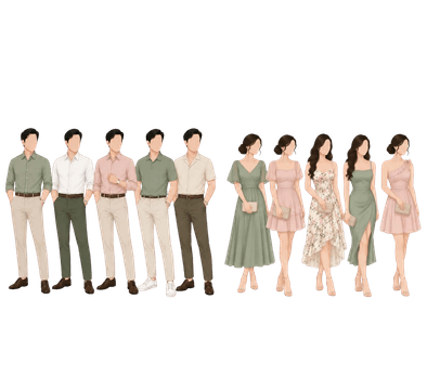 Semi-formal guest attire examples