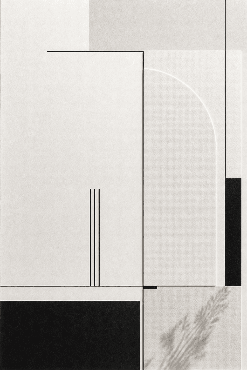 Monochrome wedding invitation design